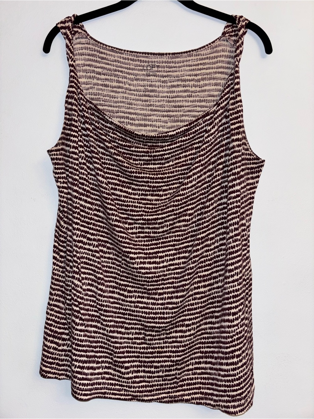 LOFT Cowl Neck Patterned Tank